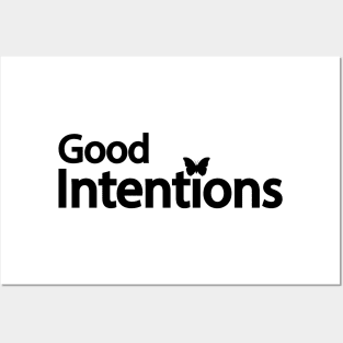 Good intentions artistic typography design Posters and Art